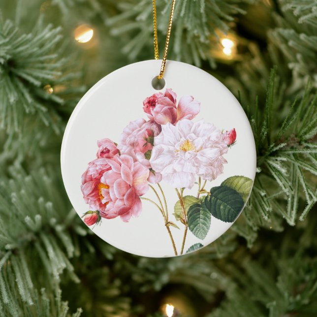 Ornamento De Cerâmica Rosa Damascena, Árvore (Árvore)