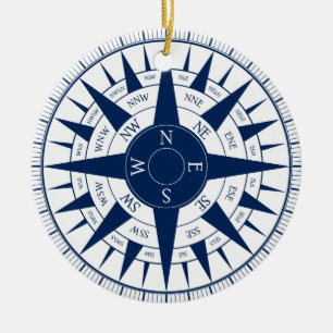 Ornamento De Cerâmica Rosa de compasso