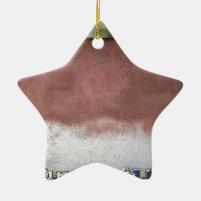 Ornamento De Cerâmica rosa e branco deluxe personalizados (Frente)