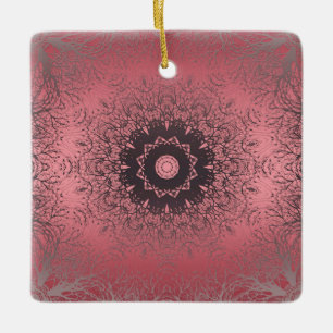 Ornamento De Cerâmica rosa e cinzas