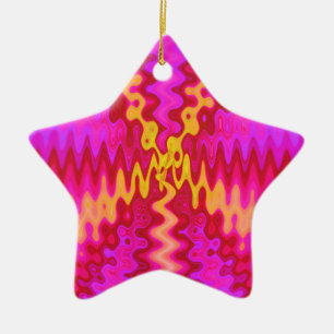 Ornamento De Cerâmica rosa groovy