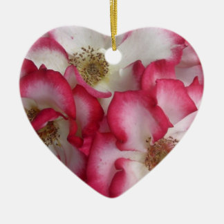 Ornamento De Cerâmica Rosa Heart