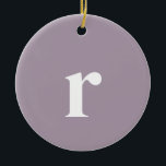 Ornamento De Cerâmica Rosa Quartz - Letra inicial | Tendência minimalist<br><div class="desc">Rosa Quartz - Letra inicial | Na moda Trendy Monogramas Cerâmica Ornament | Moderno | Elegante | Minimalista | Personalizado | Divertimento | LEGAL</div>