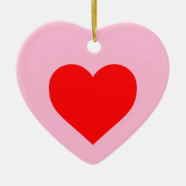 Ornamento De Cerâmica Rosa Romântico Vermelho Pastel Rosa