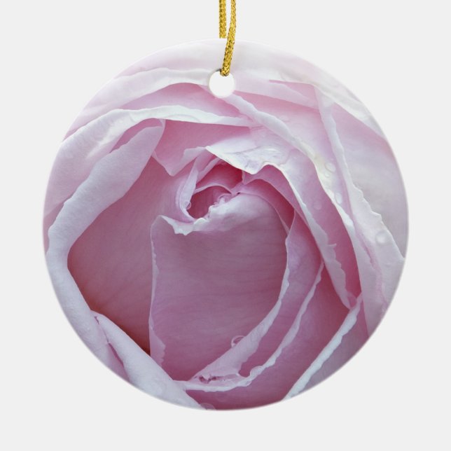 Ornamento De Cerâmica Rosa rosa (Frente)
