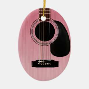 Ornamento De Cerâmica Rosa Rosa Rosa Rosa - Guitarra Acústica