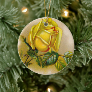 Ornamento De Cerâmica Rosa Trabalho de arte Impressão de Belas Arte Ama