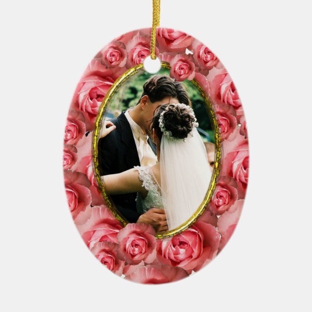 Ornamento De Cerâmica Rosas (Frente)