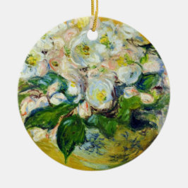 Ornamento De Cerâmica Rosas de Natal (por Claude Monet)
