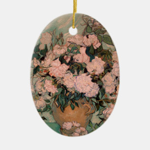 Ornamento De Cerâmica Rosas de Vincent van Gogh