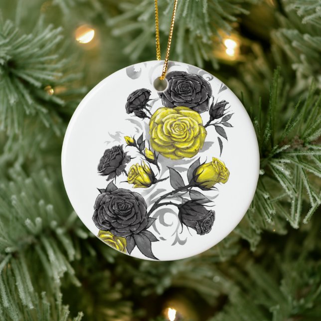 Ornamento De Cerâmica Rosas Existentes (Árvore)