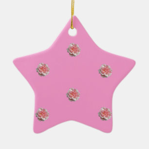 Ornamento De Cerâmica Rosas Rosa a Rosa