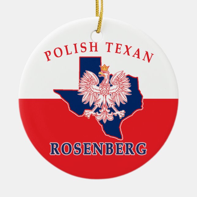 Ornamento De Cerâmica Rosenberg polonês Texan (Frente)