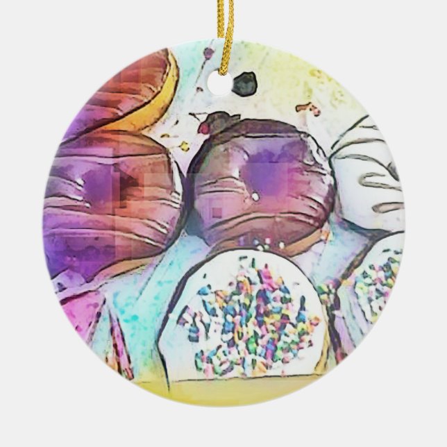Ornamento De Cerâmica Rosquinha 12017 Ornament (Frente)