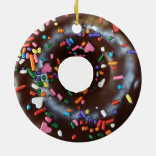 Ornamento De Cerâmica Rosquinha do chocolate