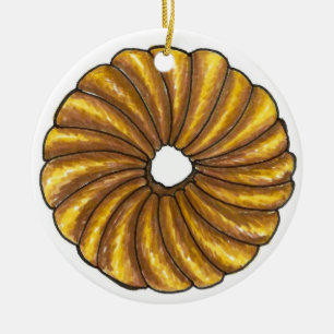 Ornamento De Cerâmica Rosquinha Dozen (massa de rosca)