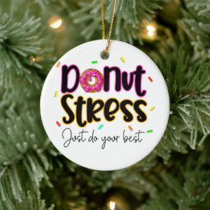 Ornamento De Cerâmica Rosquinha Stress Faça o seu melhor