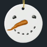 ORNAMENTO DE CERÂMICA ROSTO DE SNOWMAN<br><div class="desc">ROSTO DE SNOWMAN</div>