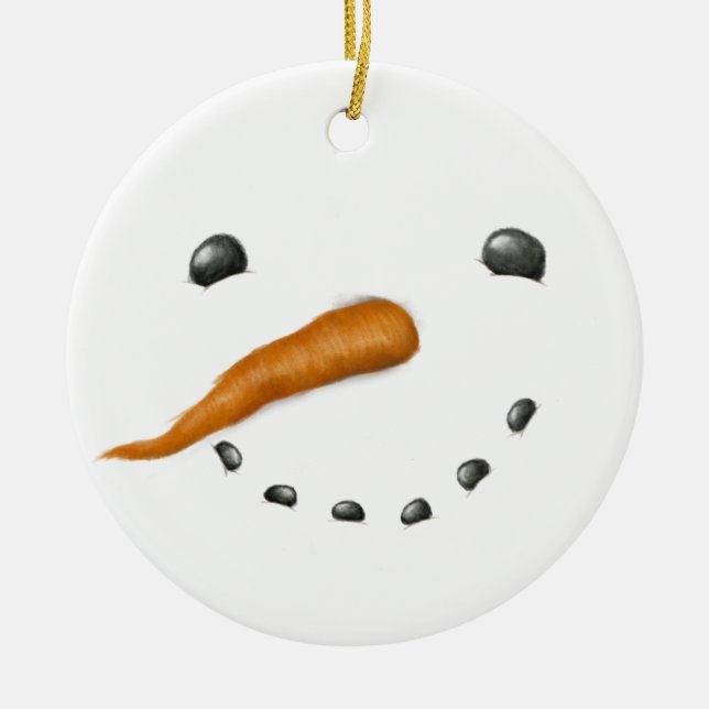 ORNAMENTO DE CERÂMICA ROSTO DE SNOWMAN (Frente)