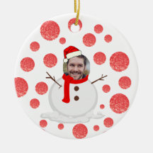 Rosto personalizado, foto de snowman, natal ce