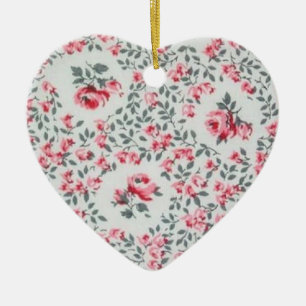 Ornamento De Cerâmica Rosy Heart