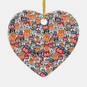 Ornamento De Cerâmica Rota 66