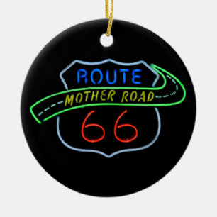 Ornamento De Cerâmica Rota 66, A Estrada-Mãe, Sinal de Neon