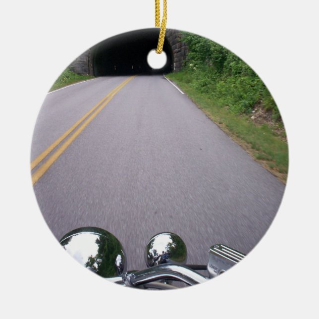 Ornamento De Cerâmica Rota cénico do Parkway azul de Ridge (Frente)