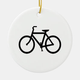 Ornamento De Cerâmica Rota de Bicicleta Preta