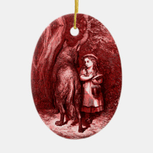 Ornamento De Cerâmica Rotkäppchen - Chapeuzinho Vermelho - Grimm