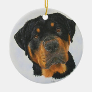 Ornamento De Cerâmica Rottweiler