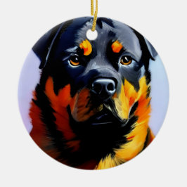 Ornamento De Cerâmica Rottweiler