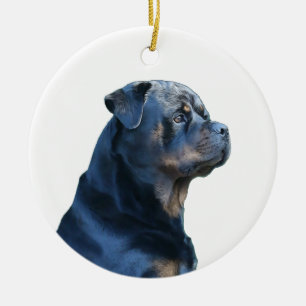 Ornamento De Cerâmica Rottweiler