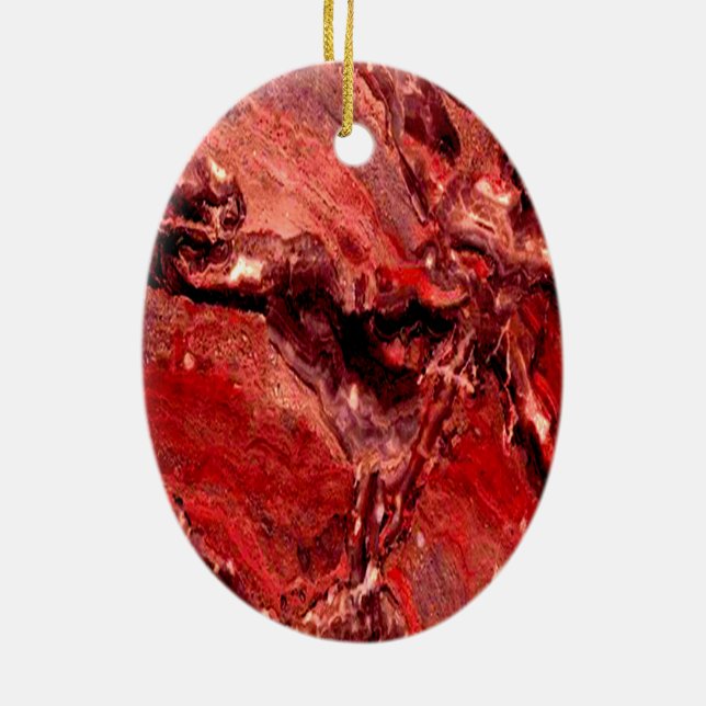 Ornamento De Cerâmica Rough Red Rocks Mars (Verso)