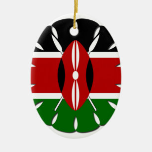 Ornamento De Cerâmica Round Kenyan Motif: Um Símbolo Nacional