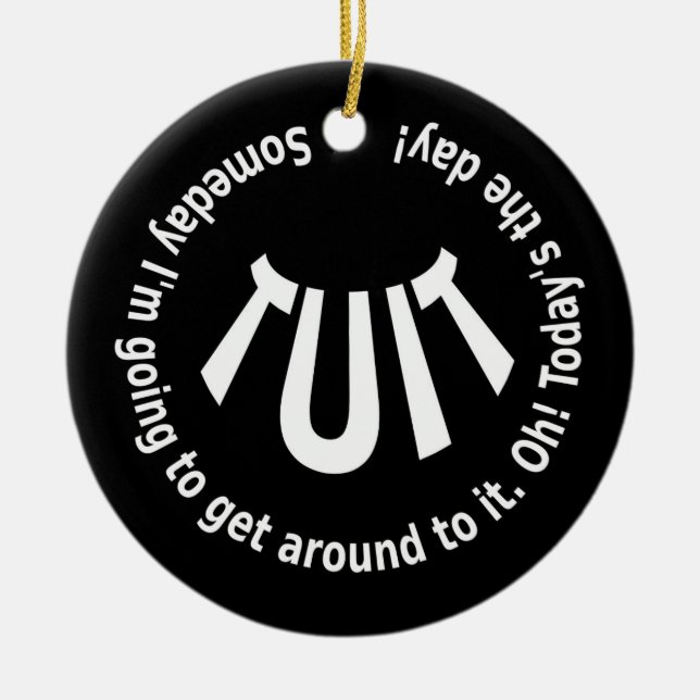 Ornamento De Cerâmica Round TUIT (Frente)