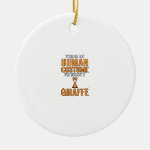 Ornamento De Cerâmica Roupa de girafa engraçada vetor camisa design_1