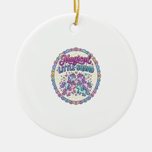 Ornamento De Cerâmica Roupas Prontas para POD Unicórnio Magico Pequeno E