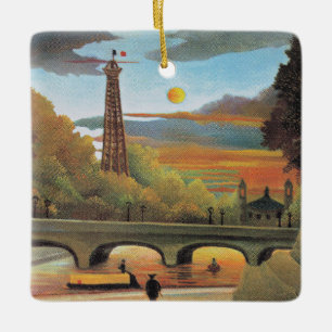 Ornamento De Cerâmica Rousseau - Torre Sena e Eiffel