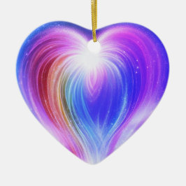 Ornamento De Cerâmica Roxo+Azul+Branco em uma Bela Árvore de São Valenti