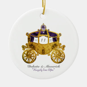 Ornamento De Cerâmica Royal Fairytale Coach Stickers