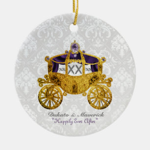 Ornamento De Cerâmica Royal Fairytale Coach Stickers Cerâmica