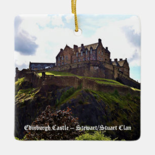 Ornamento De Cerâmica Royal Stuart Scottish Clan Edinburgh Castle Xmas