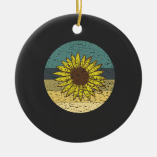 Ornamento De Cerâmica Rtro Sunflower