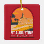 Ornamento De Cerâmica Rua Augustine Florida Viagem Art Vintage<br><div class="desc">Rua de arte vetorial de Augustine. Rua. Augustine é uma cidade na costa nordeste da Flórida. Diz ser a cidade mais velha dos EUA.</div>