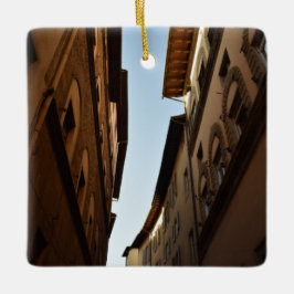 Ornamento De Cerâmica Rua Banhada pelo Sol