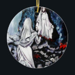 Ornamento De Cerâmica Rua Bernadette na gruta<br><div class="desc">Pintura da rua Bernadette na gruta</div>