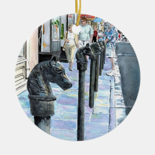 Ornamento De Cerâmica Rua de Nova Orleães (Frente)