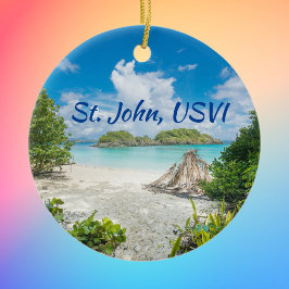 Ornamento De Cerâmica Rua. Foto de praia de John U S Virgens