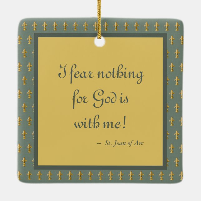 Ornamento De Cerâmica Rua. Joan of Arc (JM 28) (Verso)